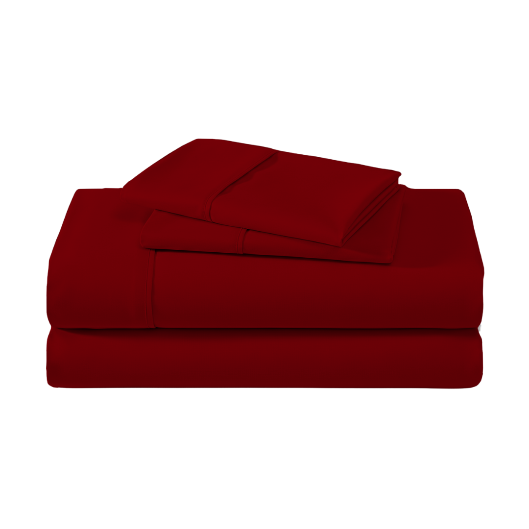 100% Microfiber Sheets – Burgundy Red
