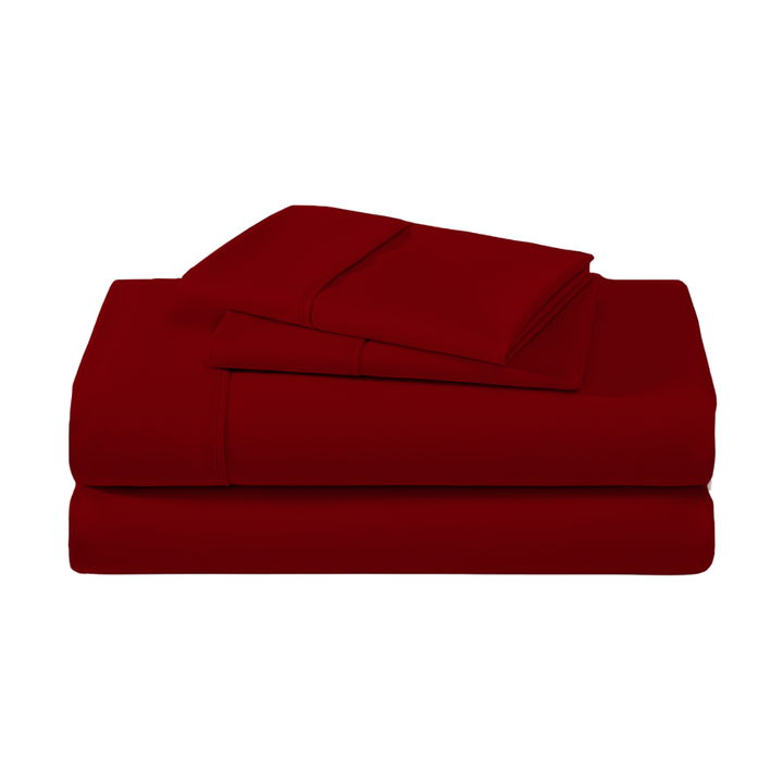 100% Microfiber Sheets – Burgundy Red