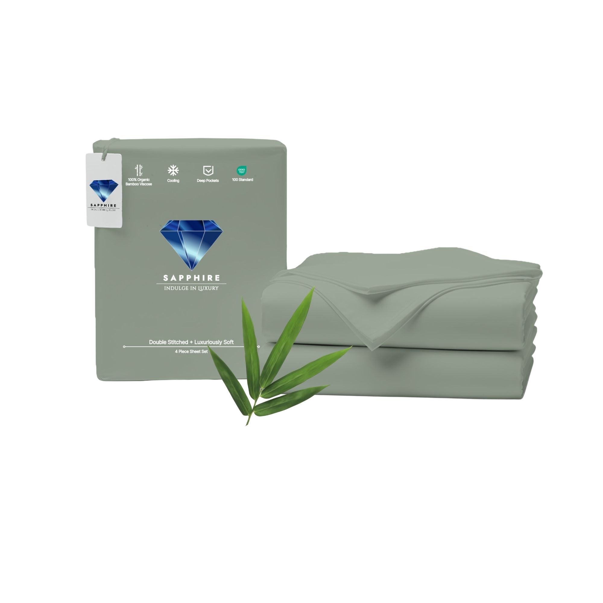 100% Organic Bamboo Sheet Set – Light Grey