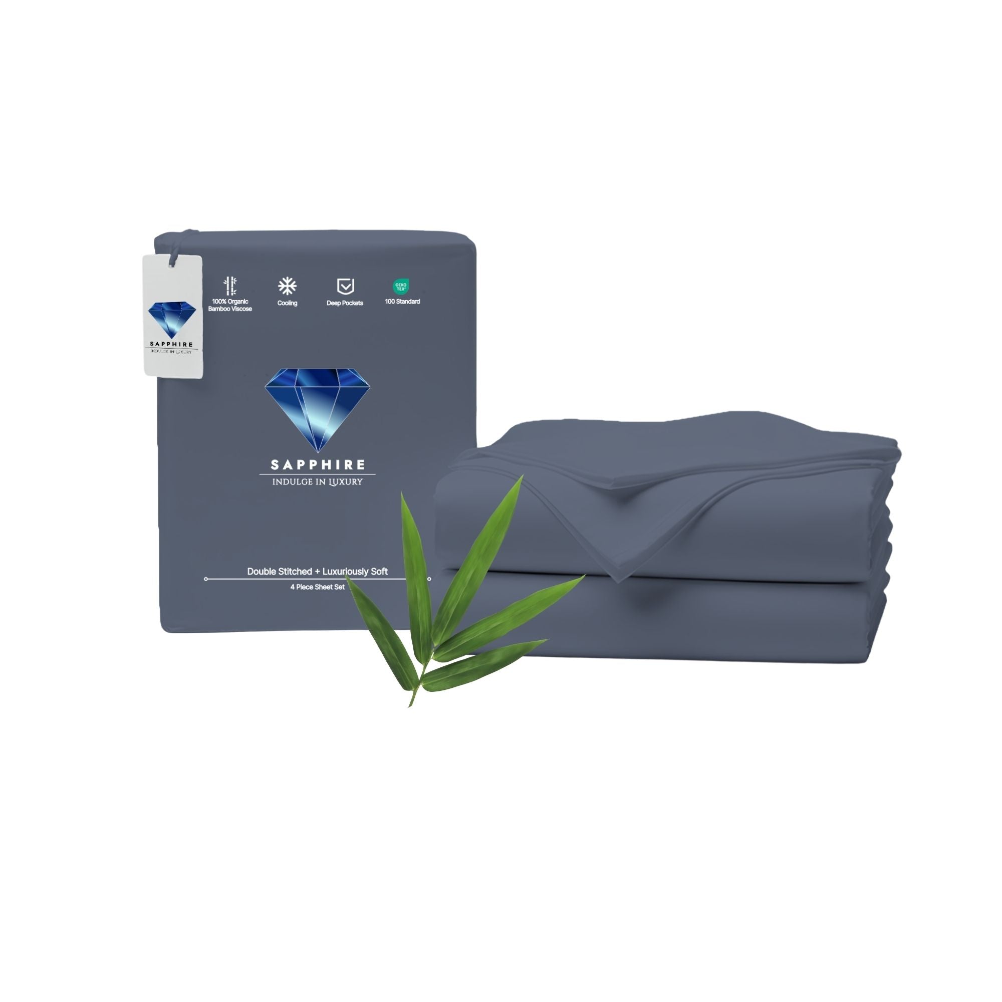 100% Organic Bamboo Sheet Set – Grey