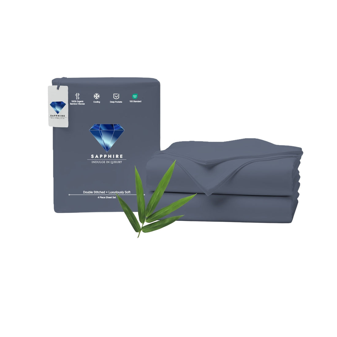 100% Organic Bamboo Sheet Set – Grey