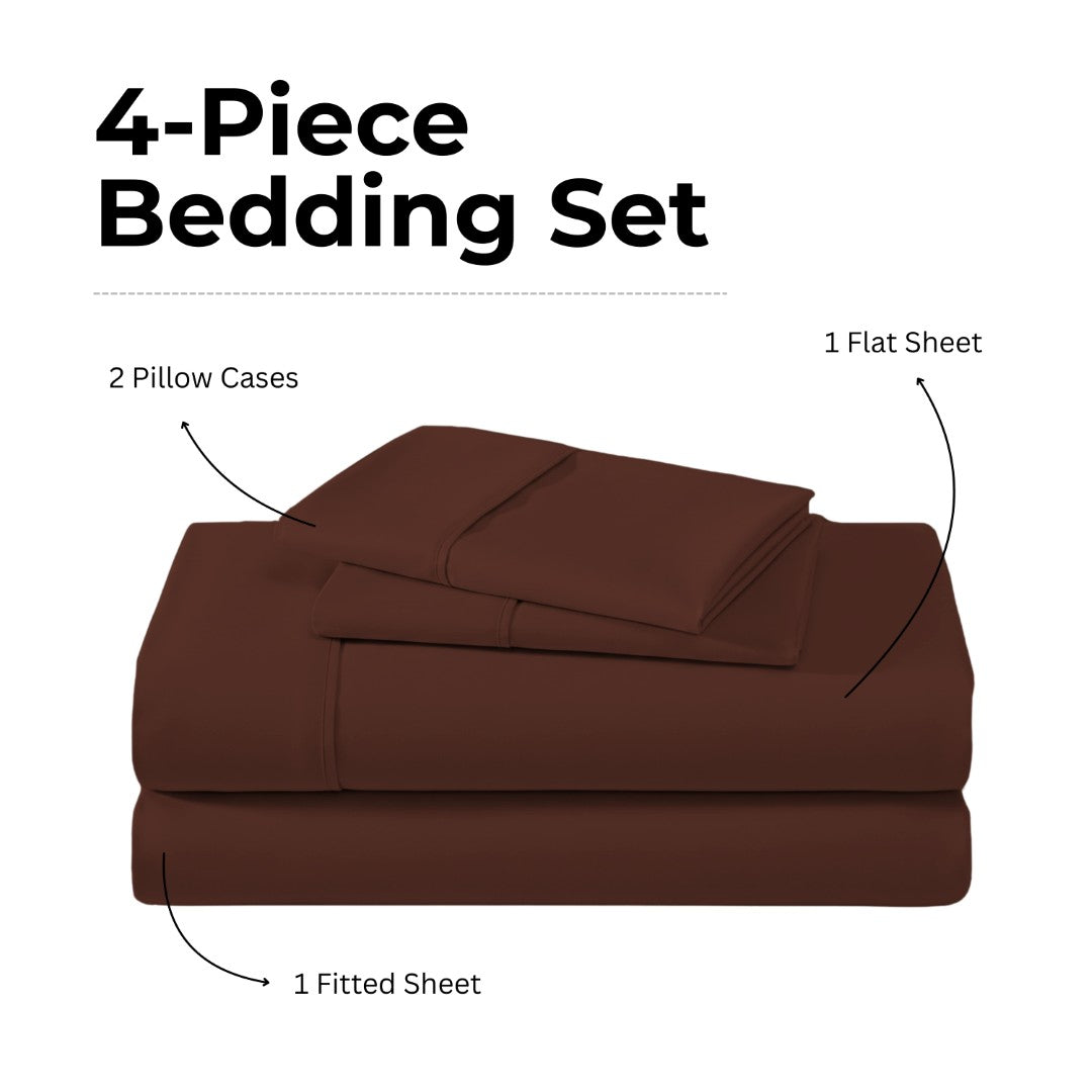 100% Microfiber Sheets – Chocolate Brown