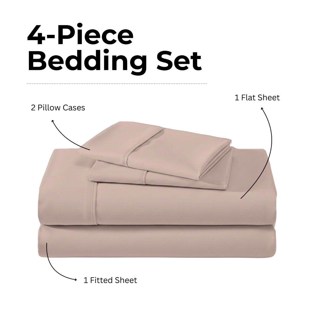 100% Microfiber Sheets – Blush Pink