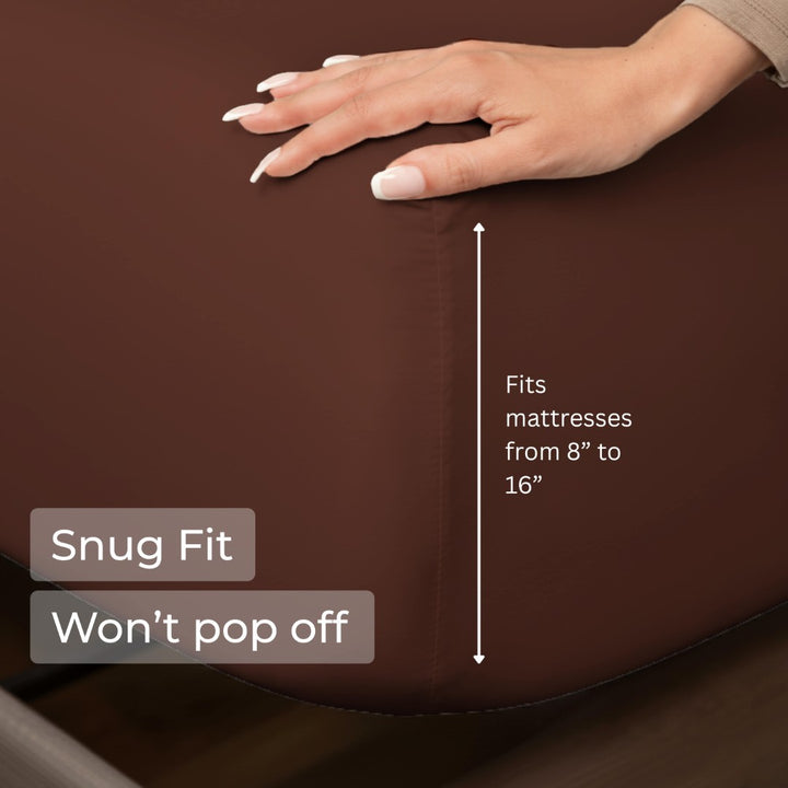 100% Microfiber Sheets – Chocolate Brown