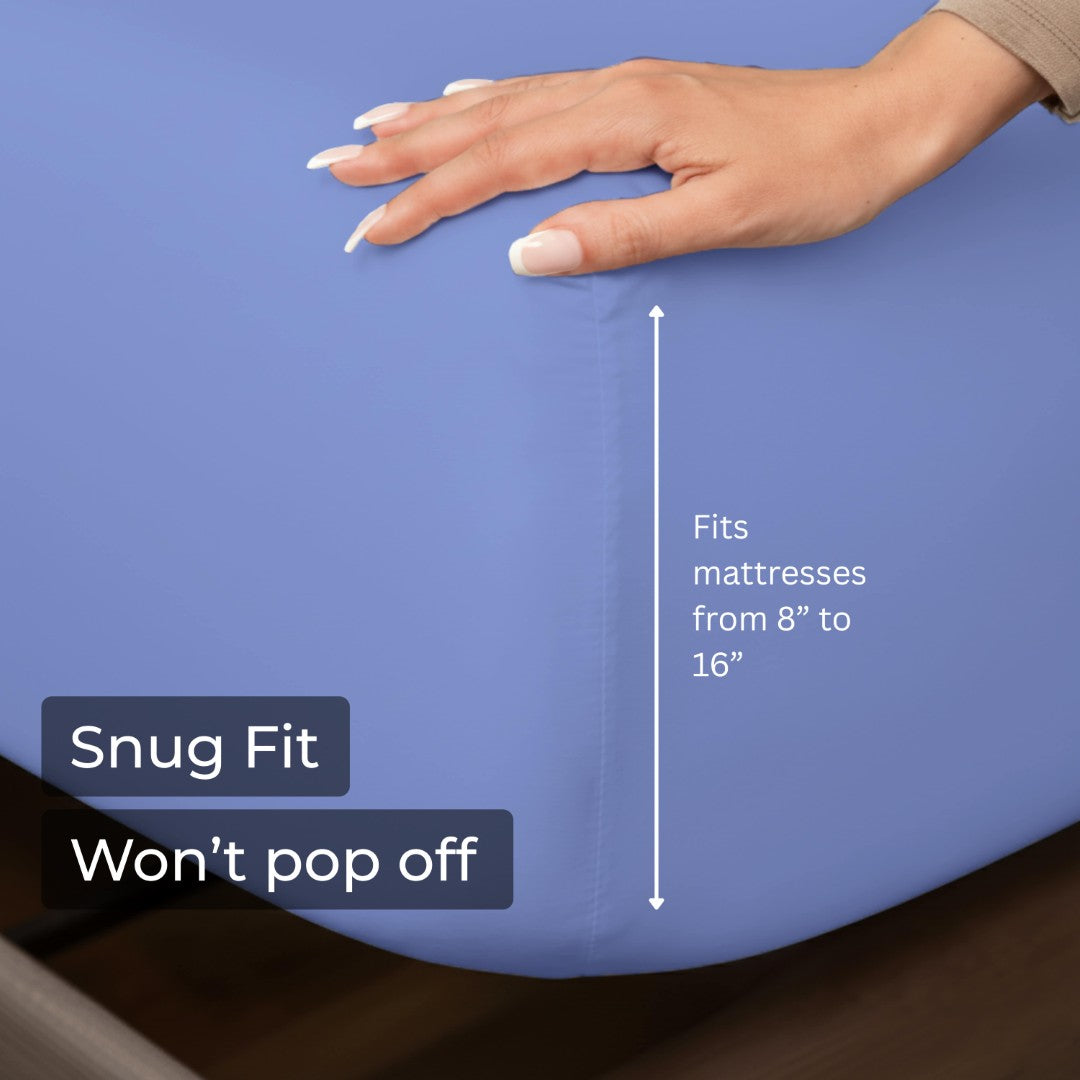 100% Microfiber Sheets – Sky Blue