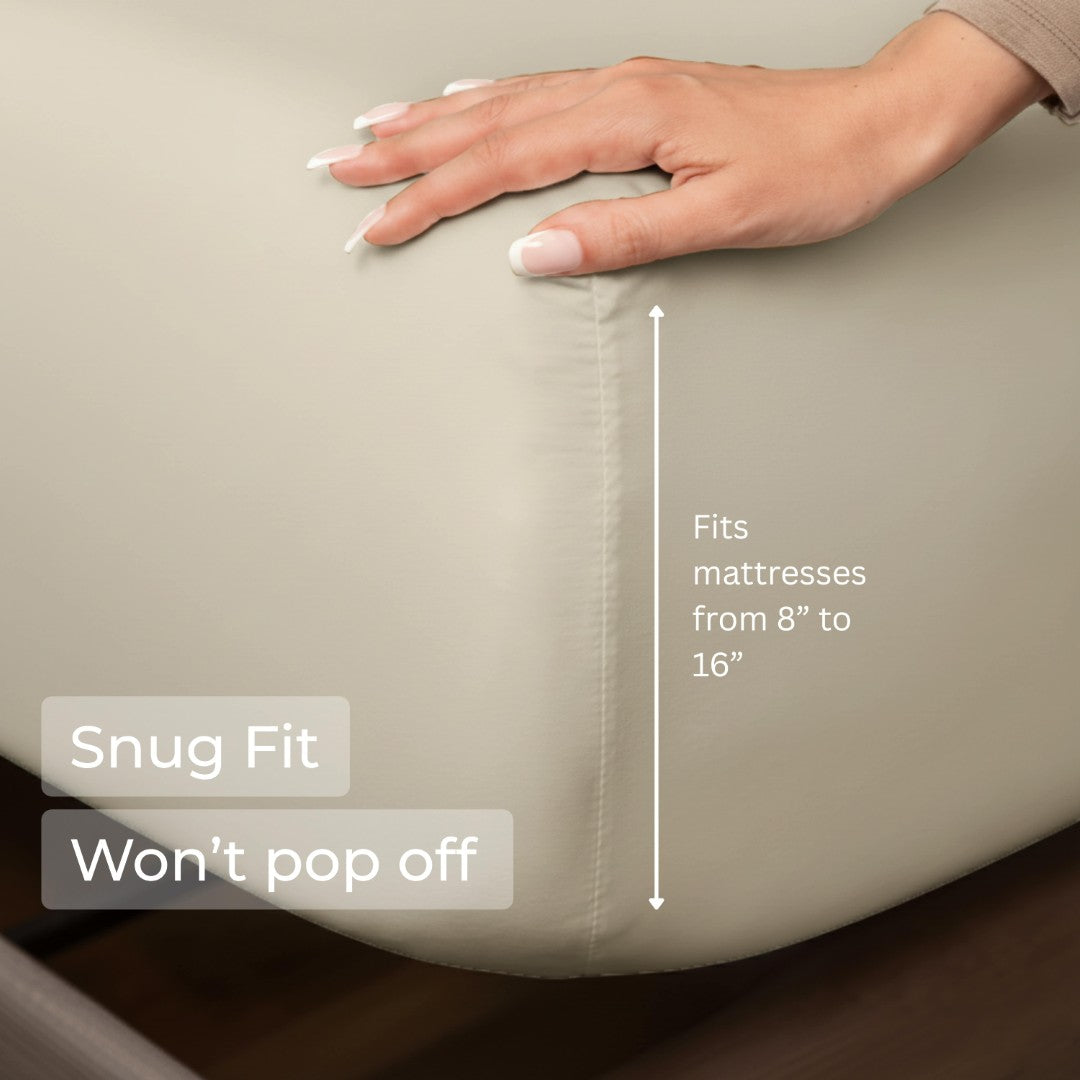 100% Microfiber Sheets – Cream Beige