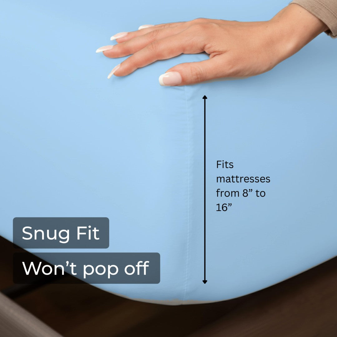 100% Microfiber Sheets – Baby Blue