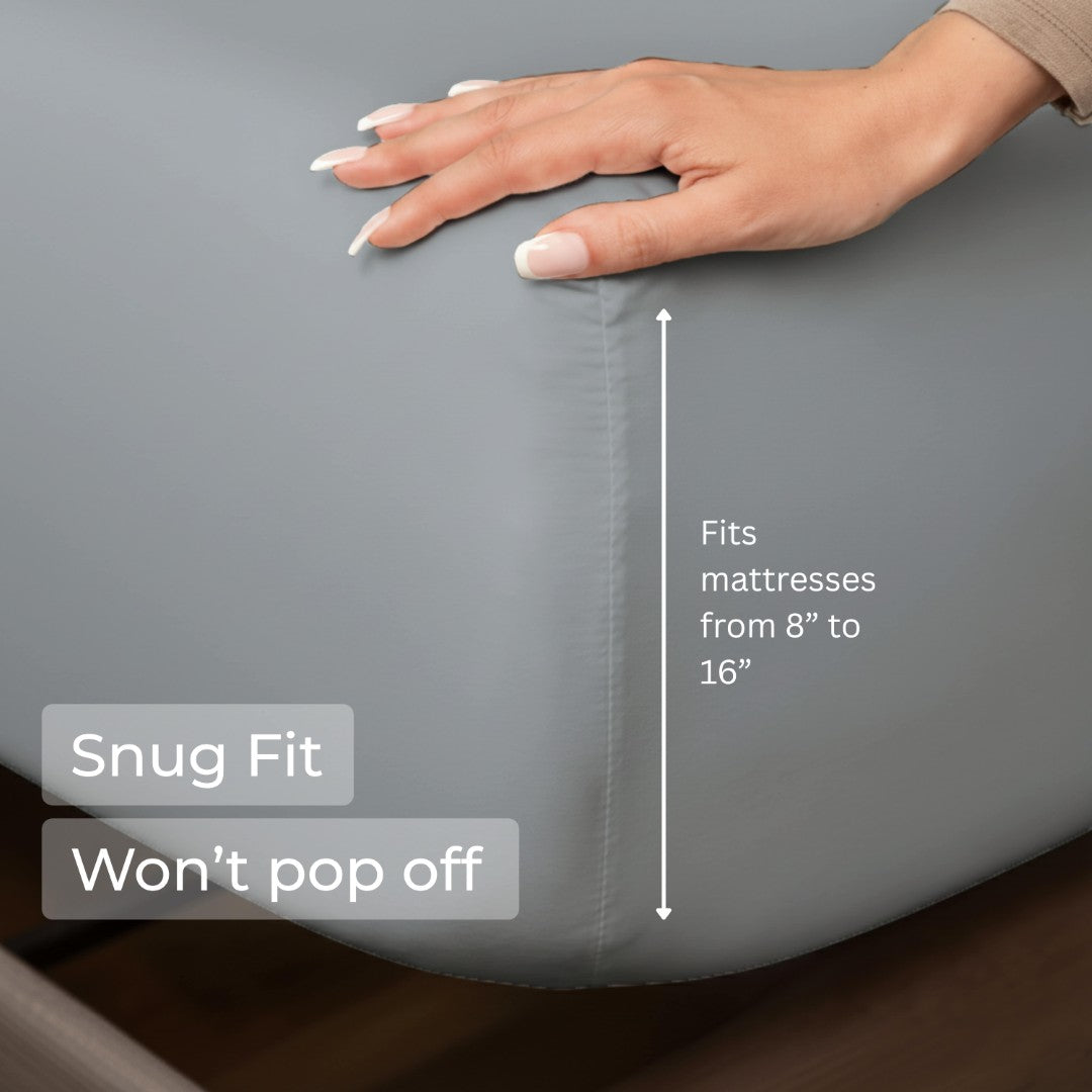 100% Microfiber Sheets – Cool Gray