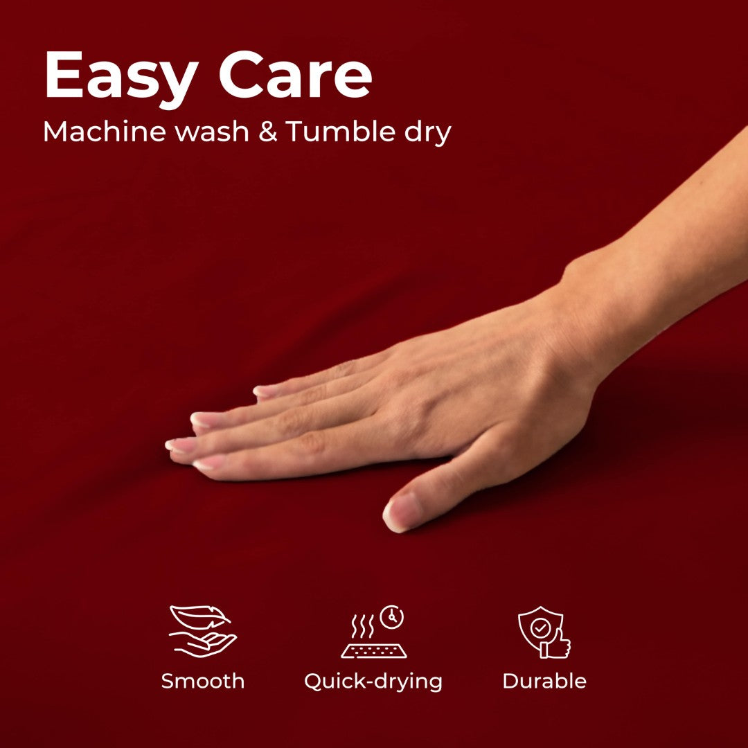 100% Microfiber Sheets – Burgundy Red
