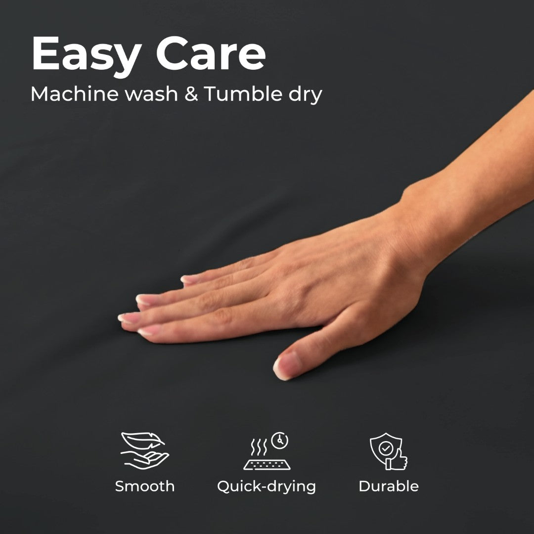 100% Microfiber Sheets – Charcoal Black