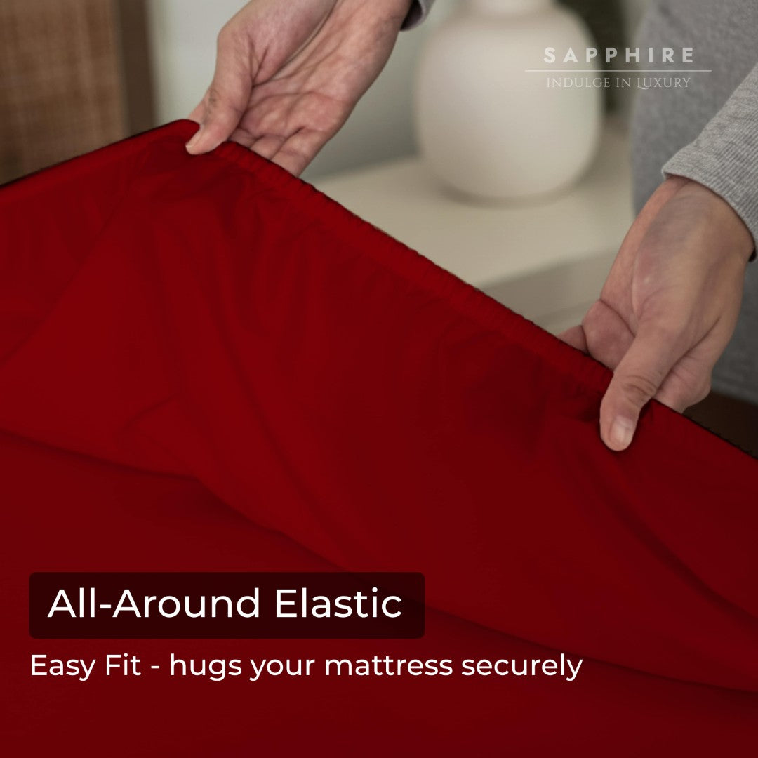 100% Microfiber Sheets – Burgundy Red