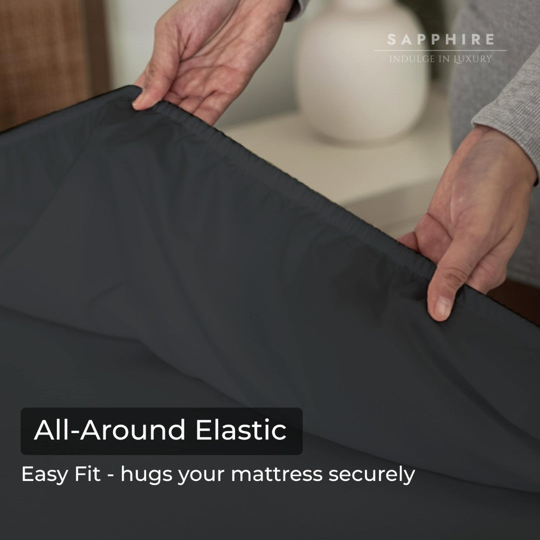 100% Microfiber Sheets – Charcoal Black