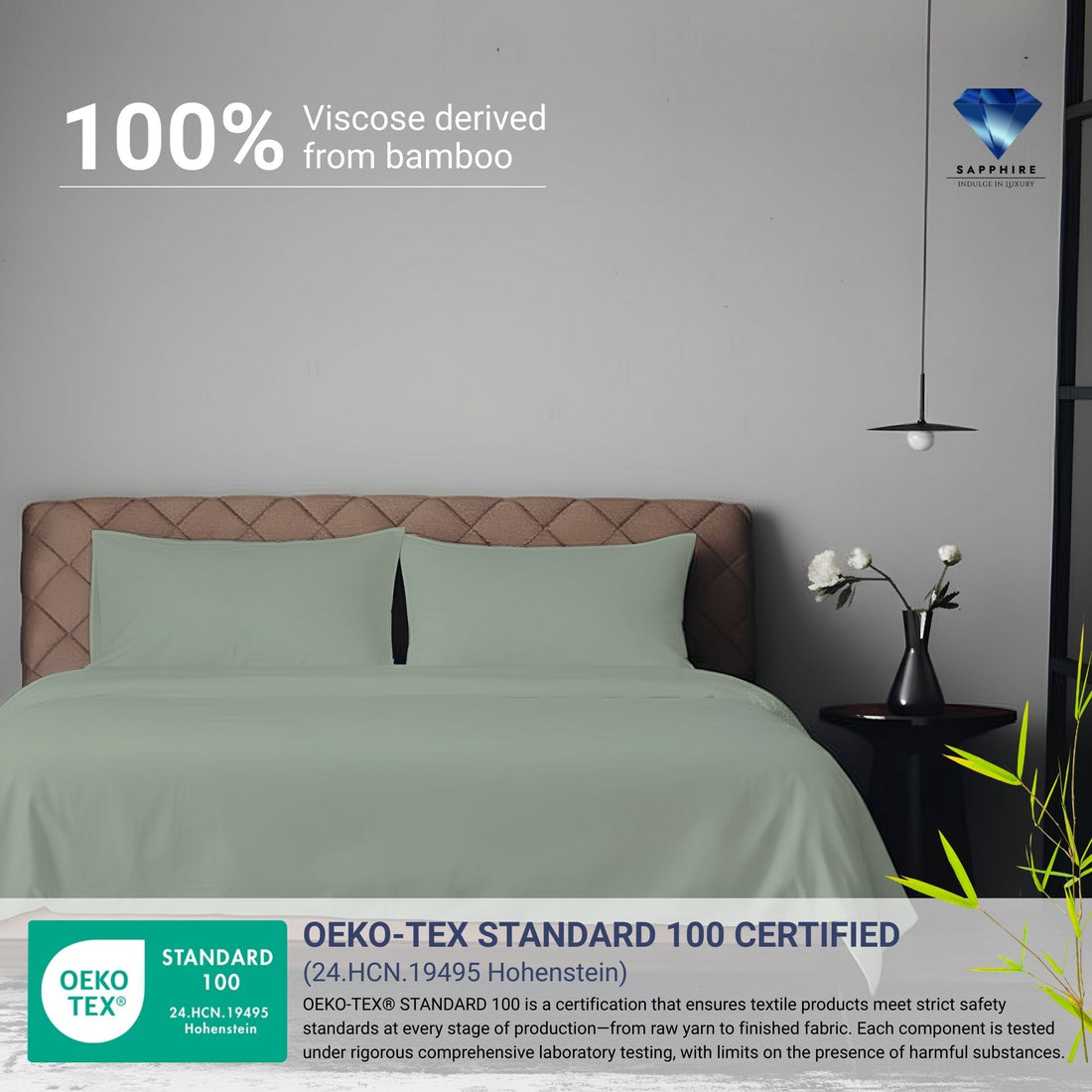 100% Organic Bamboo Sheet Set – Light Grey