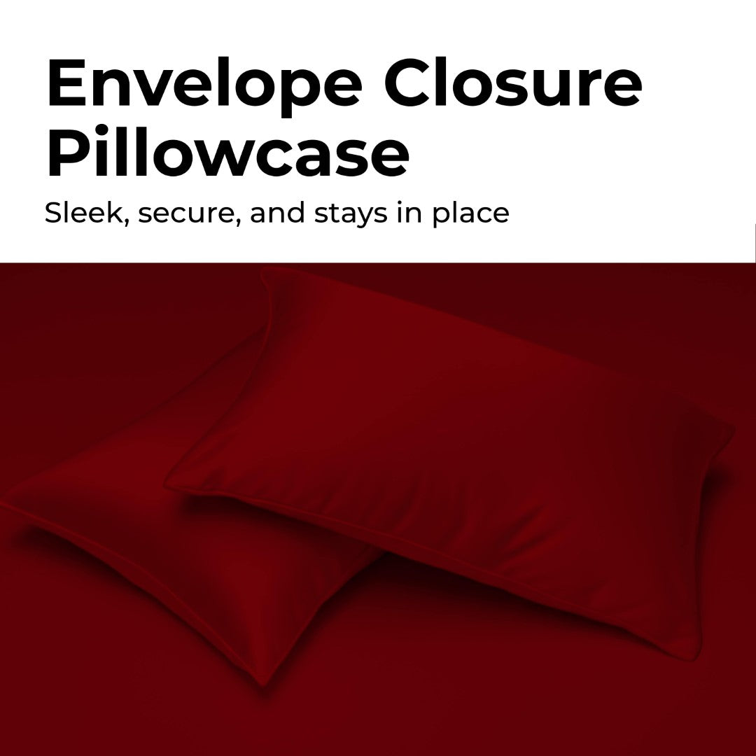 100% Microfiber Sheets – Burgundy Red