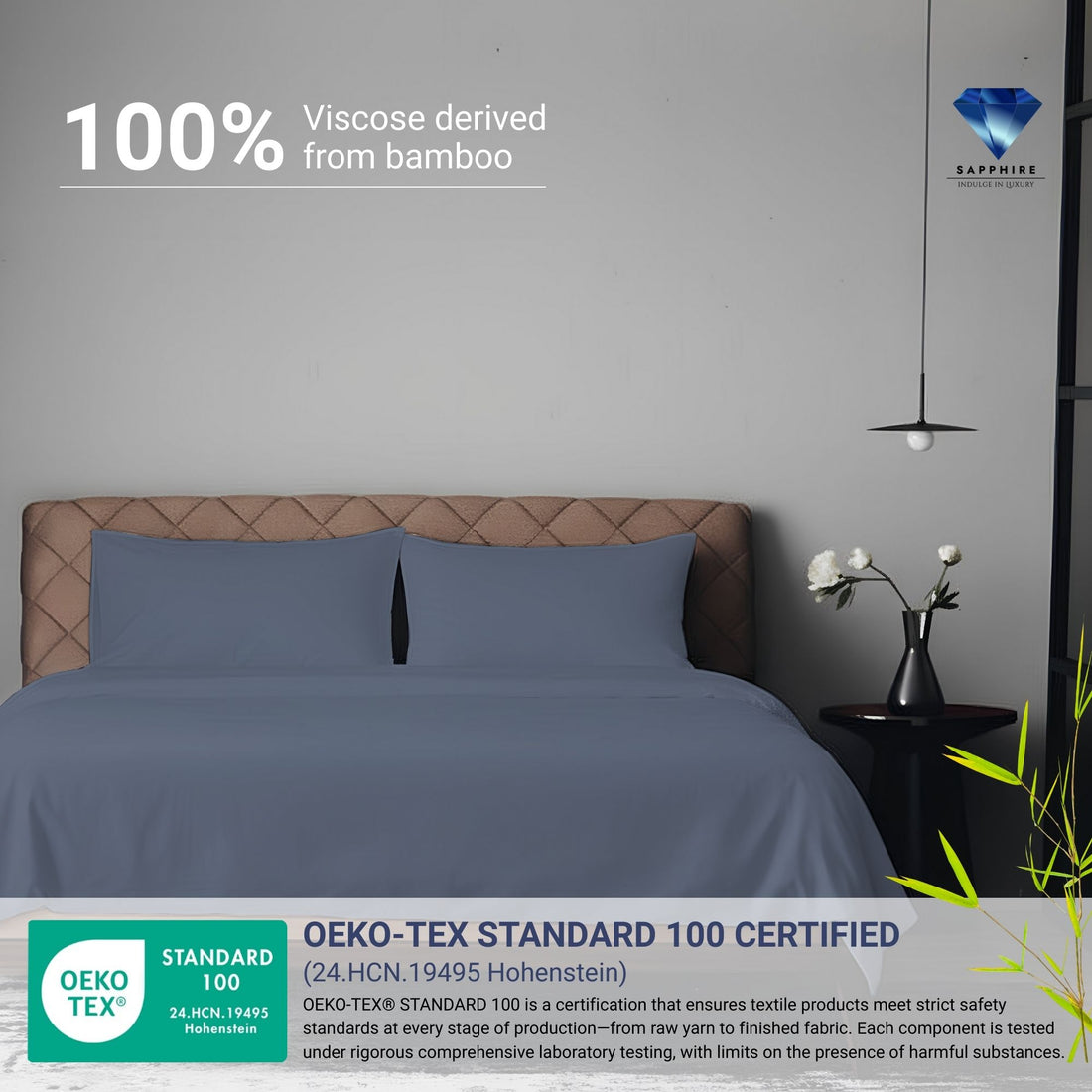 100% Organic Bamboo Sheet Set – Grey
