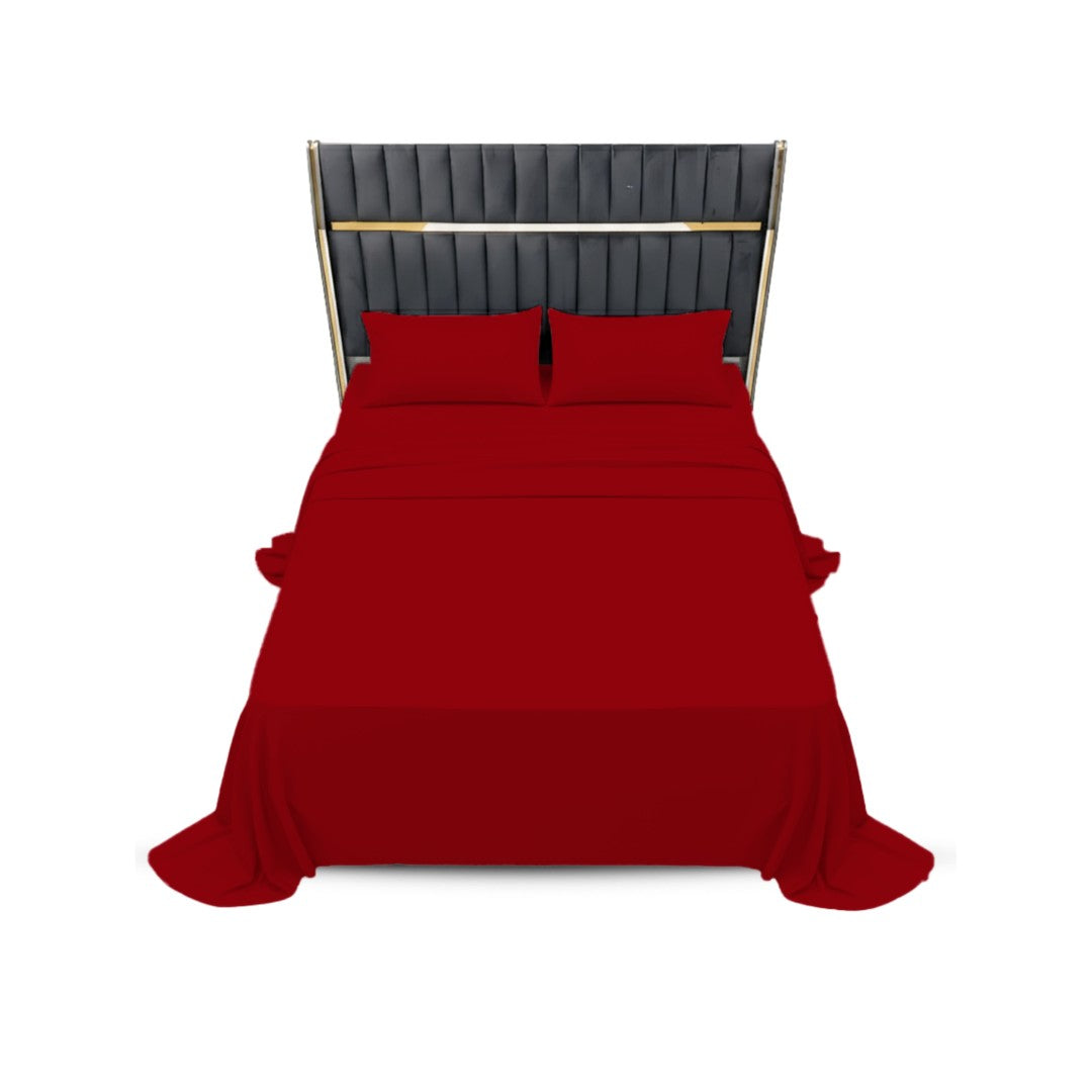 100% Microfiber Sheets – Burgundy Red