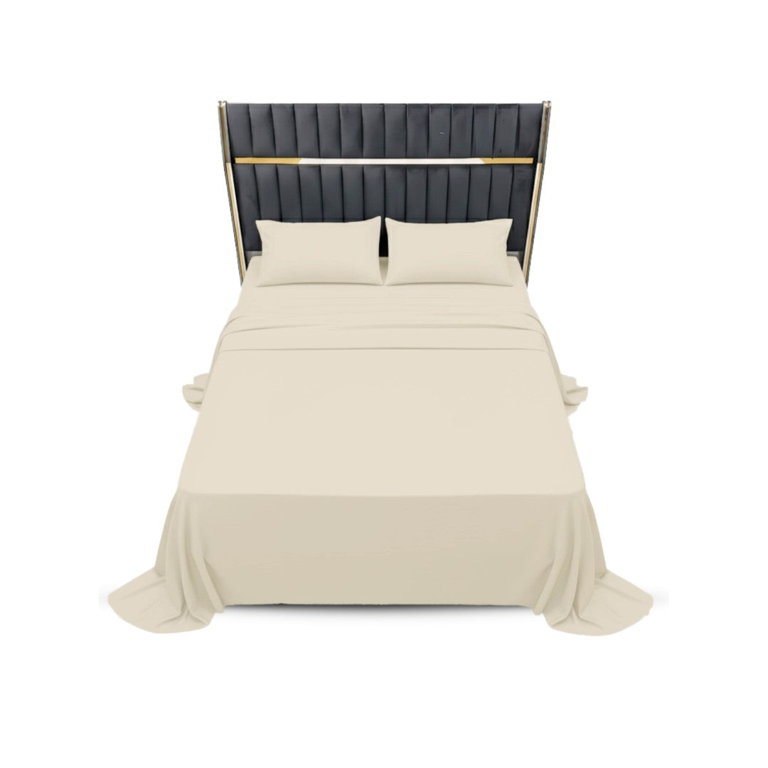 100% Microfiber Sheets – Cream Beige