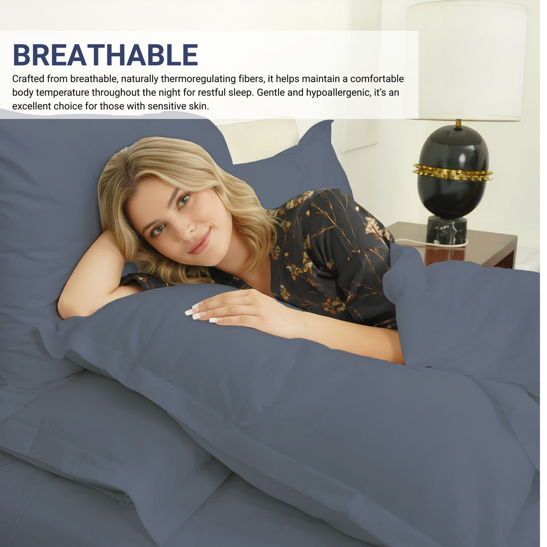 100% Organic Bamboo Sheet Set – Grey