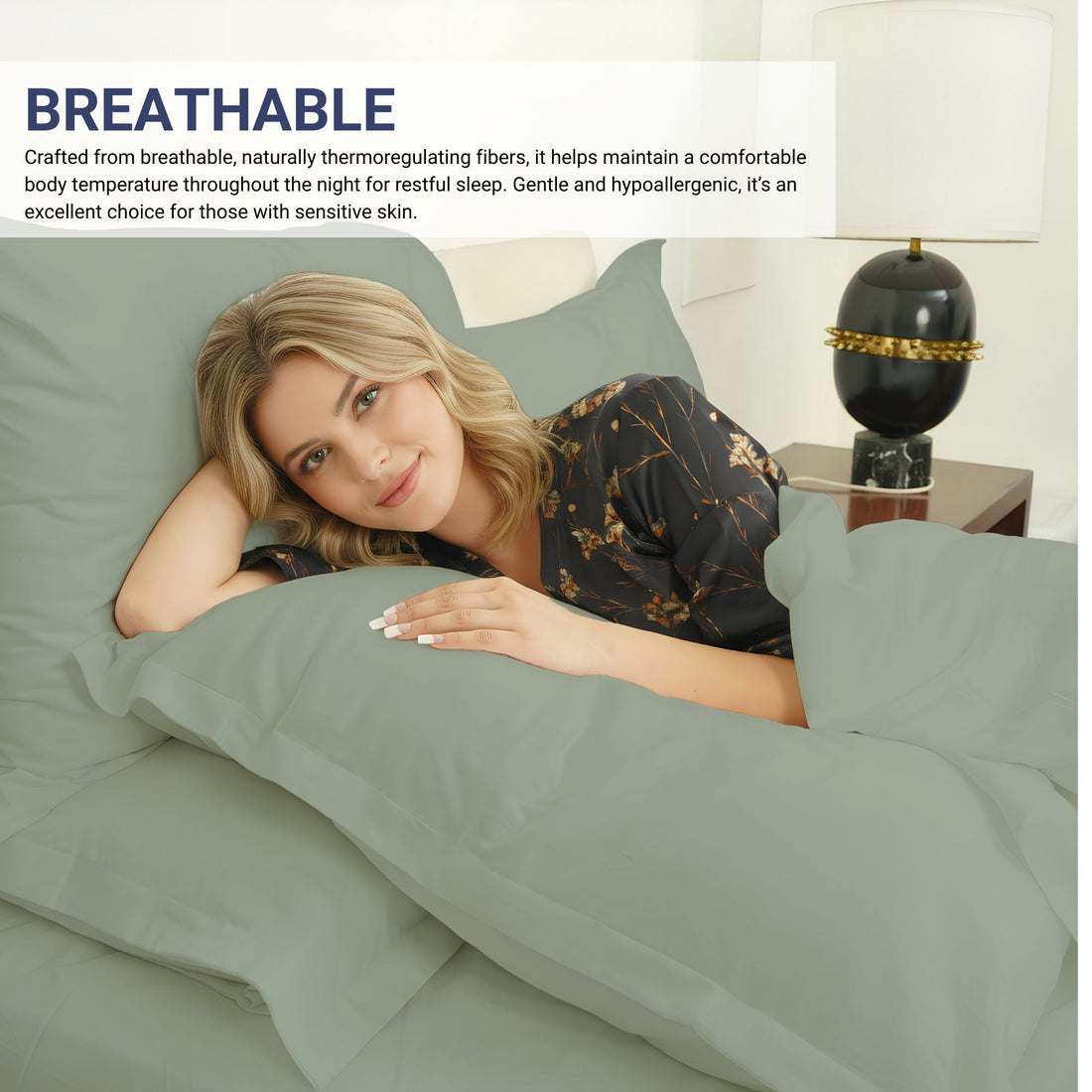 100% Organic Bamboo Sheet Set – Light Grey