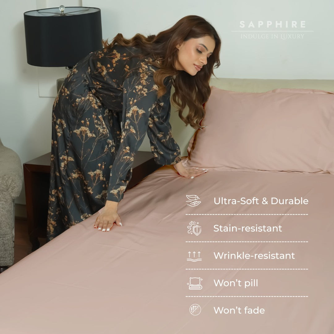 100% Microfiber Sheets – Blush Pink