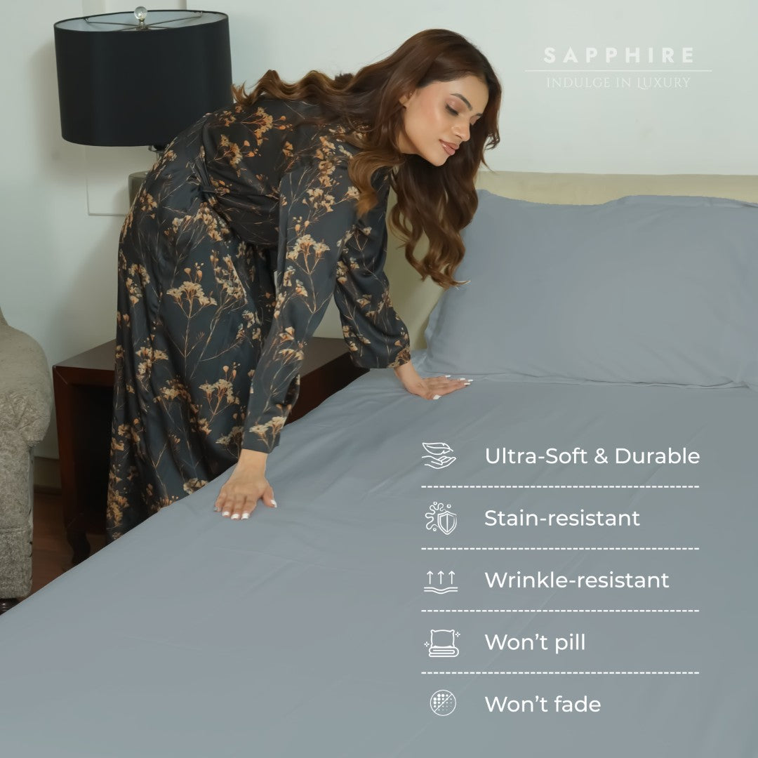 100% Microfiber Sheets – Cool Gray