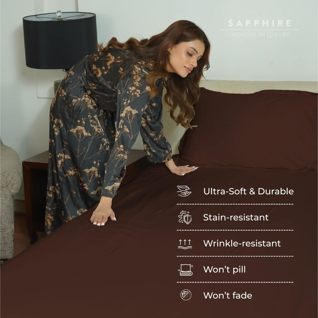 100% Microfiber Sheets – Chocolate Brown
