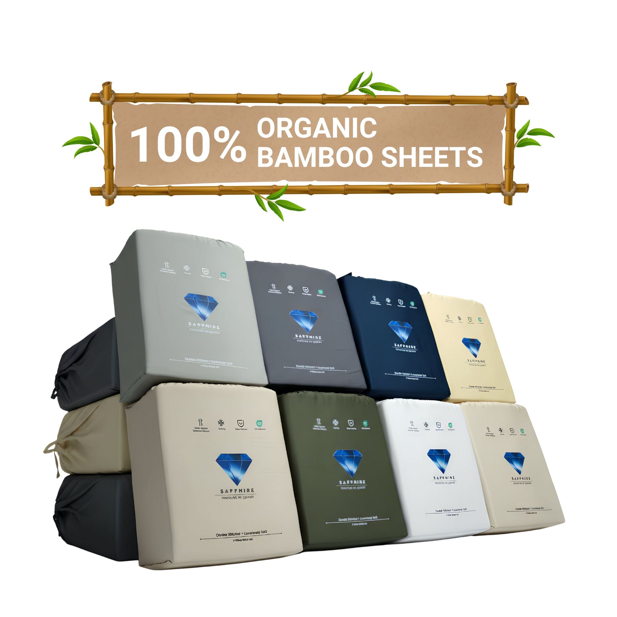 100% Organic Bamboo Sheet Set – Light Grey