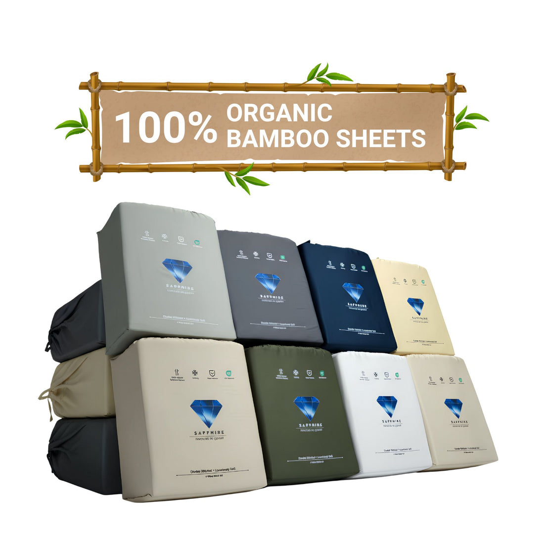 100% Organic Bamboo Sheet Set – Light Grey